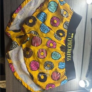 ChicknLegs Women's Athletic Shorts - Yellow Donut Print